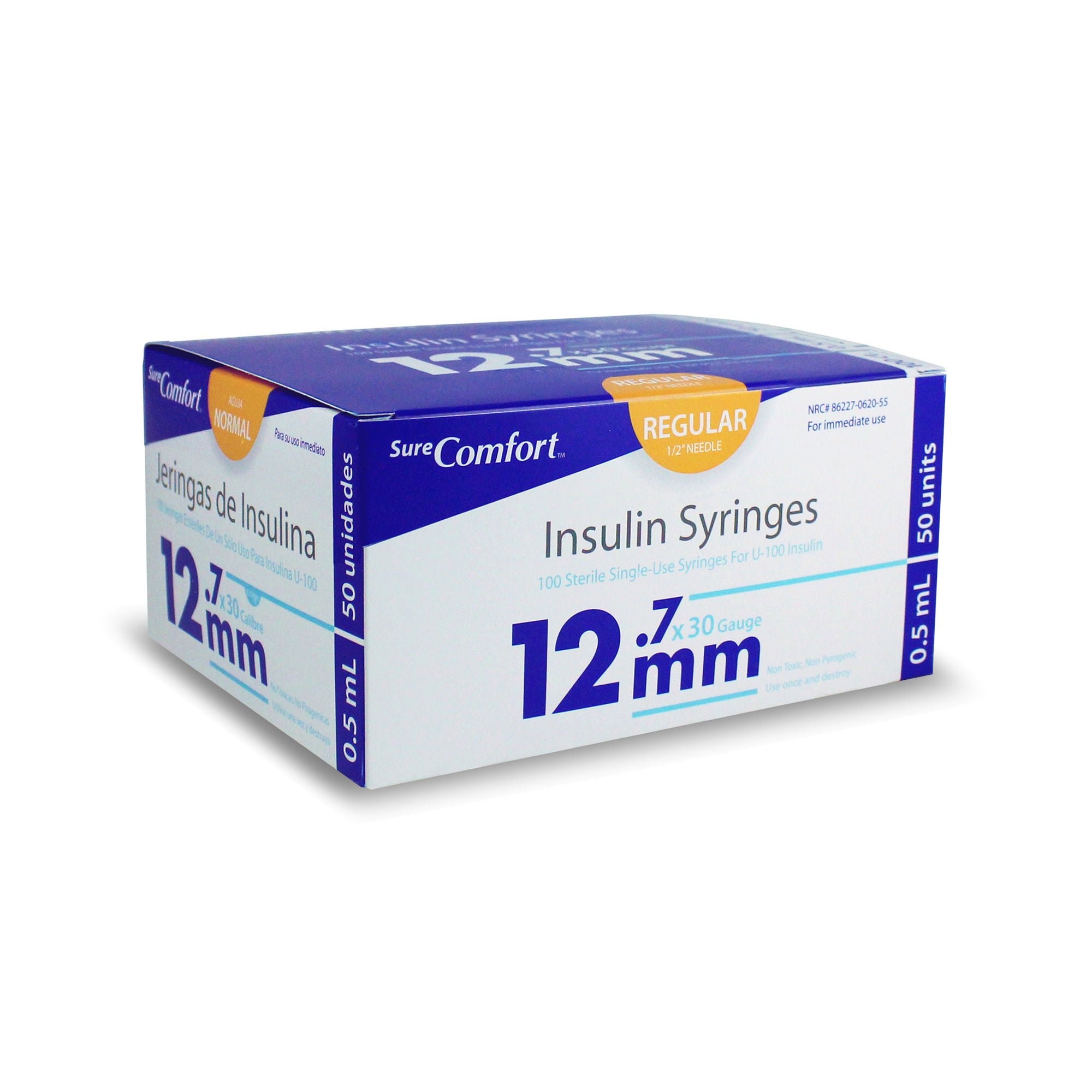 Allison Medical Inc SYRINGE, INSULIN HYPODRM SURE CMFRT .5ML 30GX1/2" (5BX/CS)