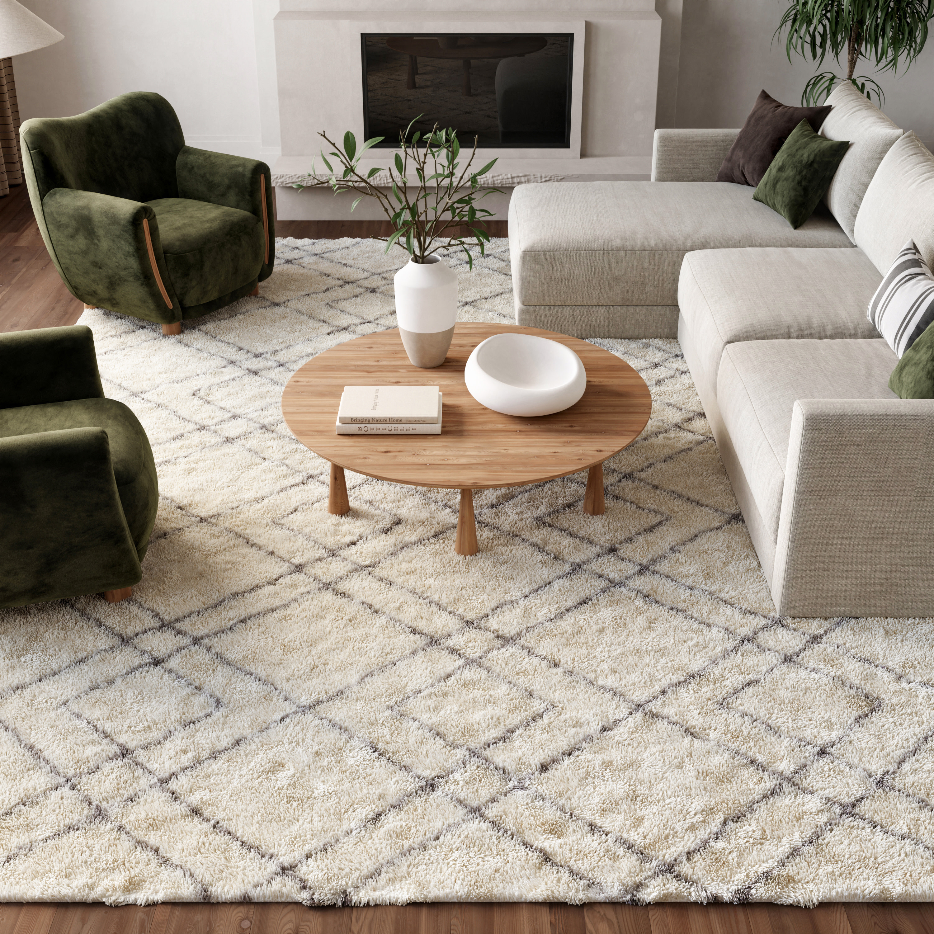 Nourison Dreamy Shag 7'10" x 9'10" Ivory Shag Indoor Rug