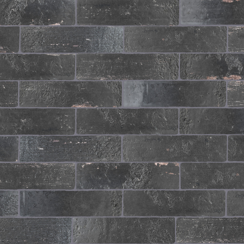 Sequoia Nero 2-1/2 in. x 9-7/8 in. Ceramic Wall Tile