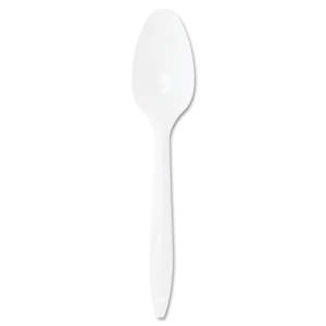 Dart, Style Setter Mediumweight Plastic Teaspoons, White