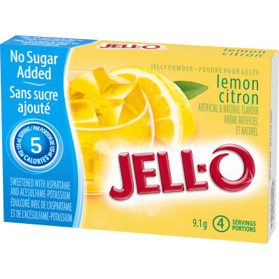 Jell-O Lemon Jelly Powder Light, Gelatin Mix