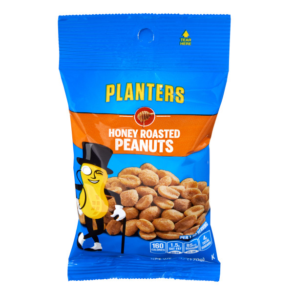 PLANTERS(r) Honey Roasted Peanuts Big Bag 12/6oz . C1C1 - Front Center In Package (Hi Res)