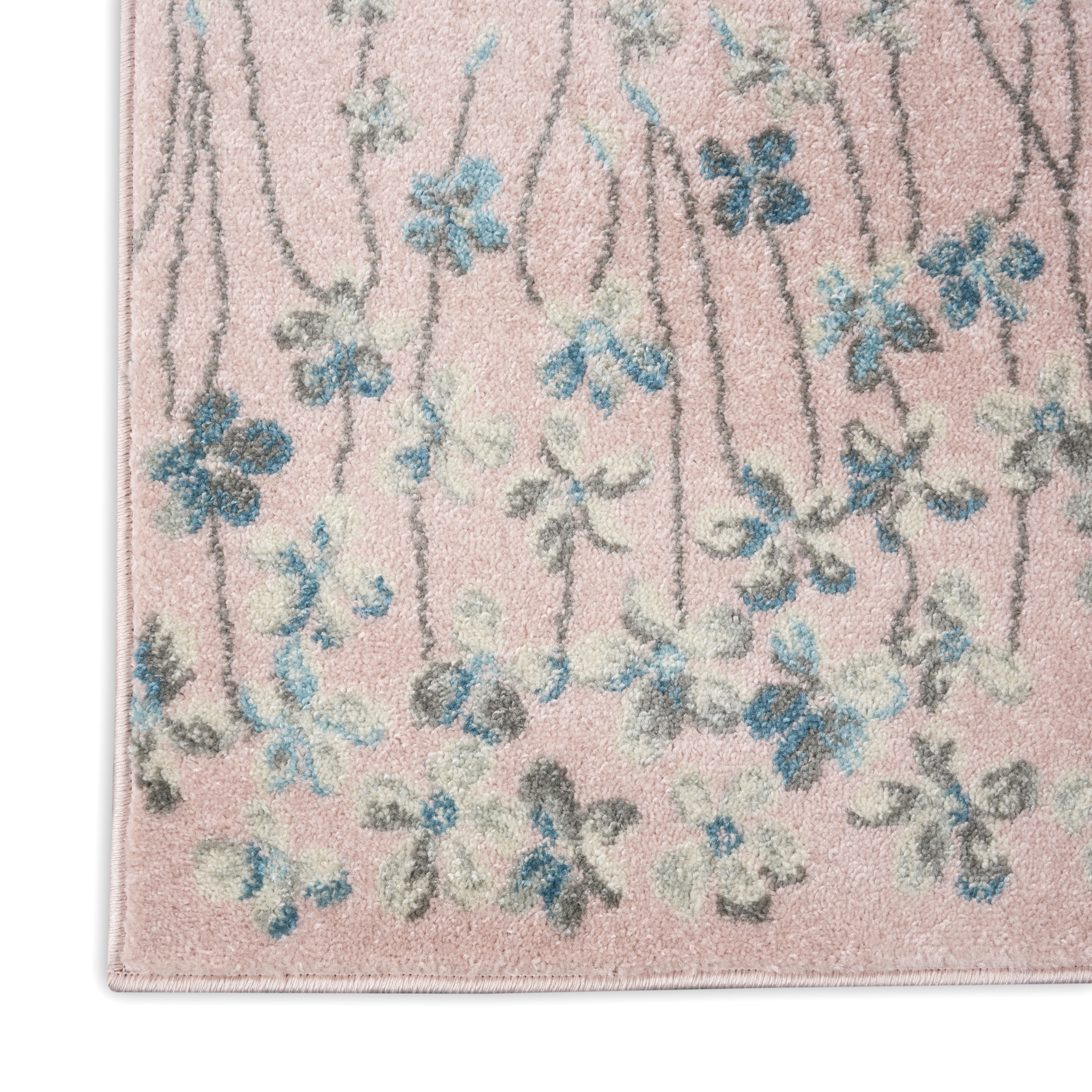 Nourison Tranquil 2' X 4' Pink Contemporary Indoor Rug