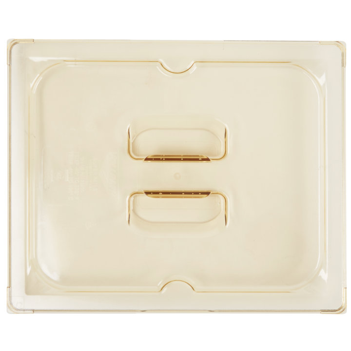 Half-size Super Pan® solid high-temperature plastic cover in amber