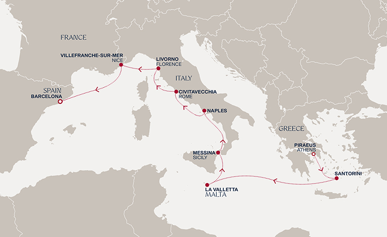Itinerary map