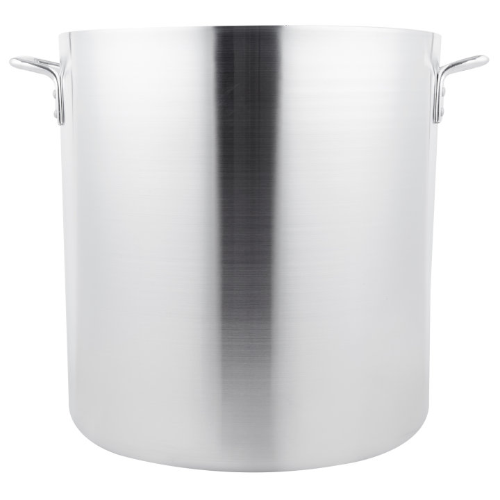 60-quart Arkadia™ aluminum stockpot in natural finish