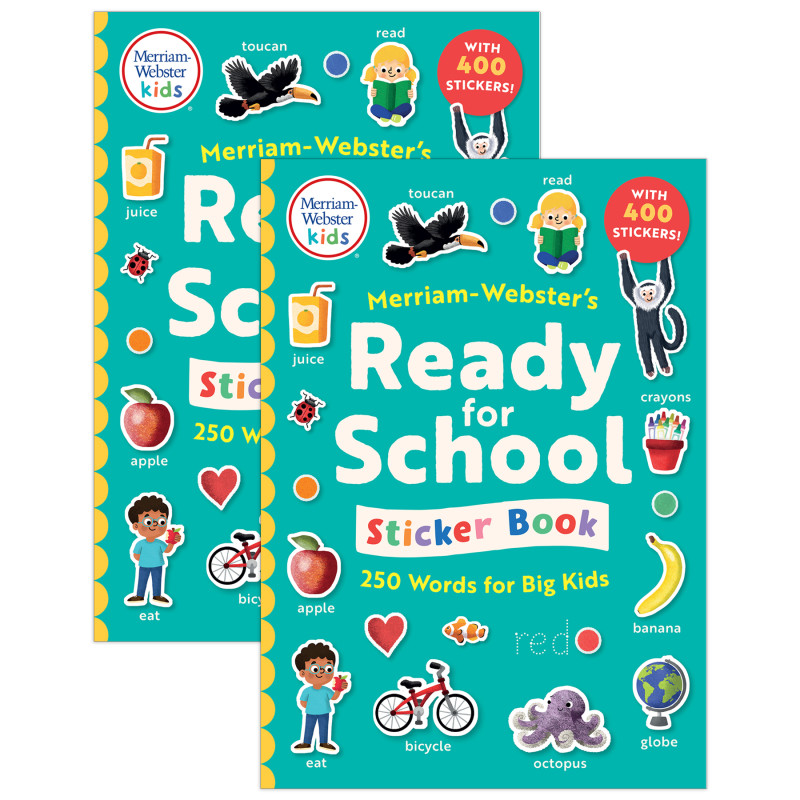 Merriam-Webster's Ready-for-School Sticker Book, Pack of 2