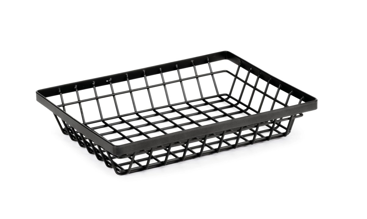 Cesta de metal rectangular de 23 x 17.5 cm