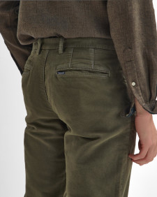 Moleskin Tailored Trousers Dark Olive