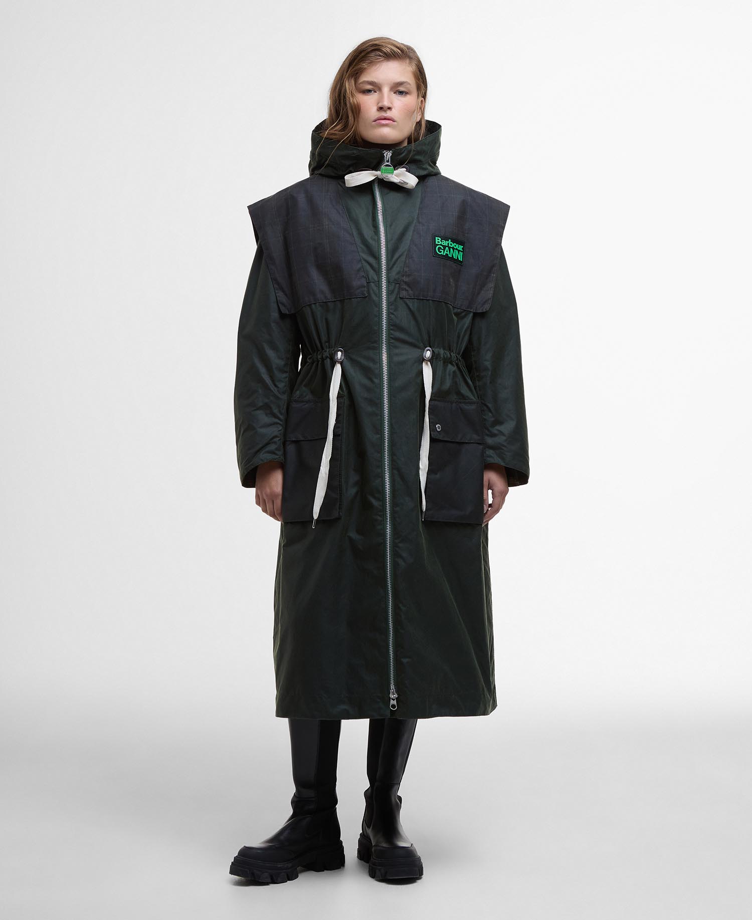 Barbour x GANNI Waxed Parka Jacket image number 0