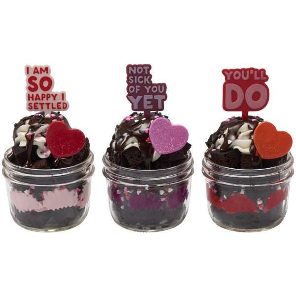 Shimmer Hearts Cupcake Rings