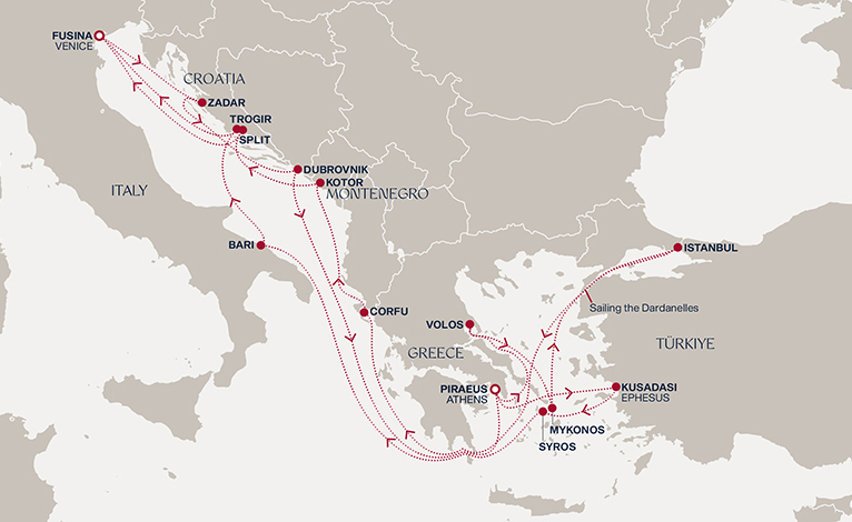 Itinerary map