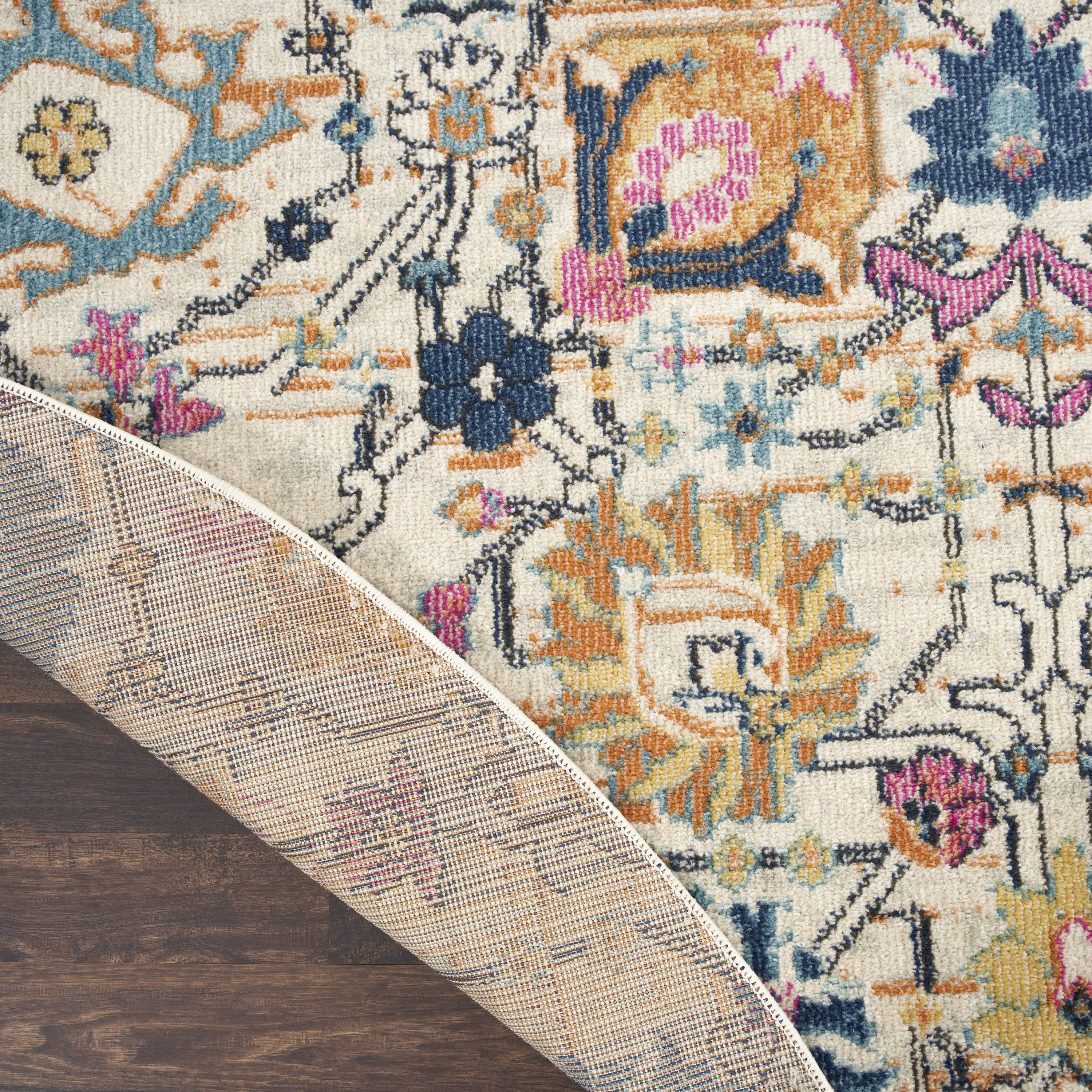 Nourison Passion 8' x Round Ivory Multicolor Bohemian Indoor Rug