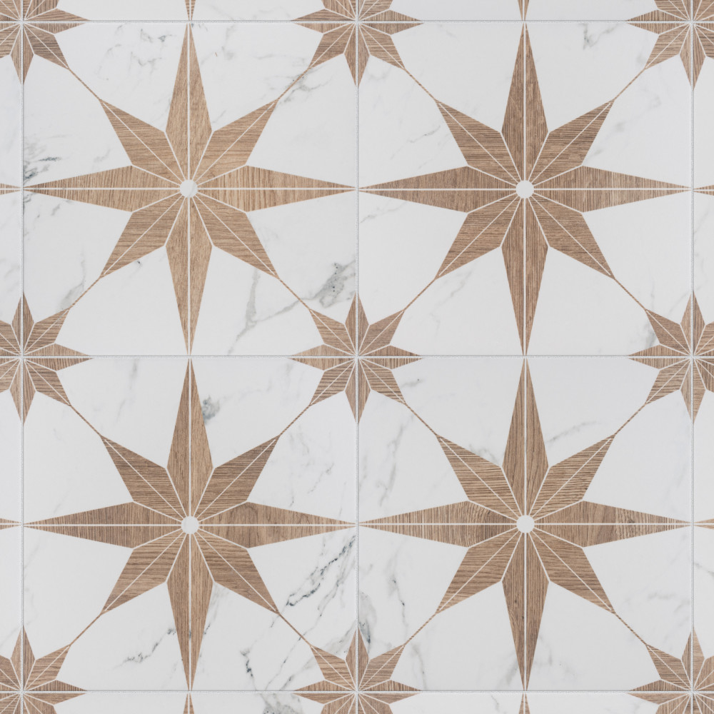 Llama Stella Loire Noce 9.75x9.75 Square Porcelain Floor and Wall Digital Pattern