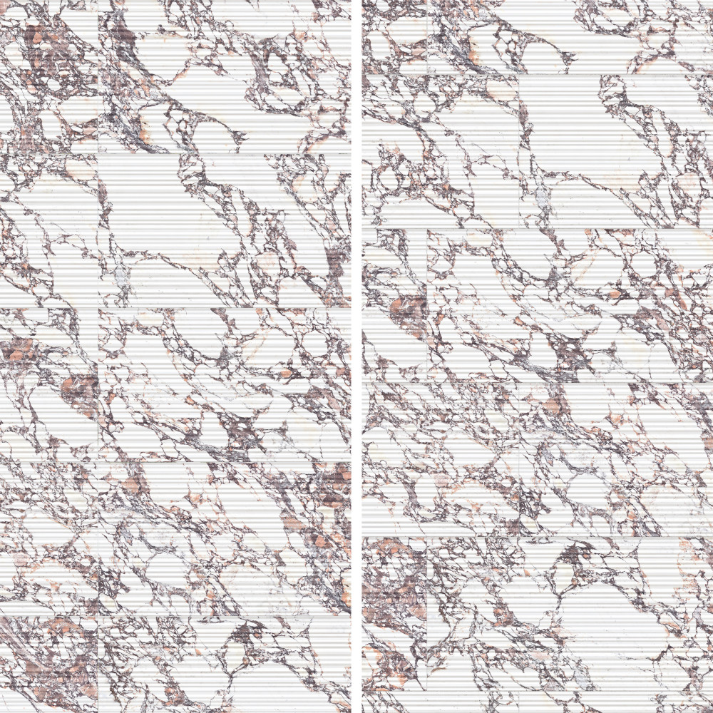 Sample – Touche Pleated Deco Rubis Porcelain Floor and Wall Tile