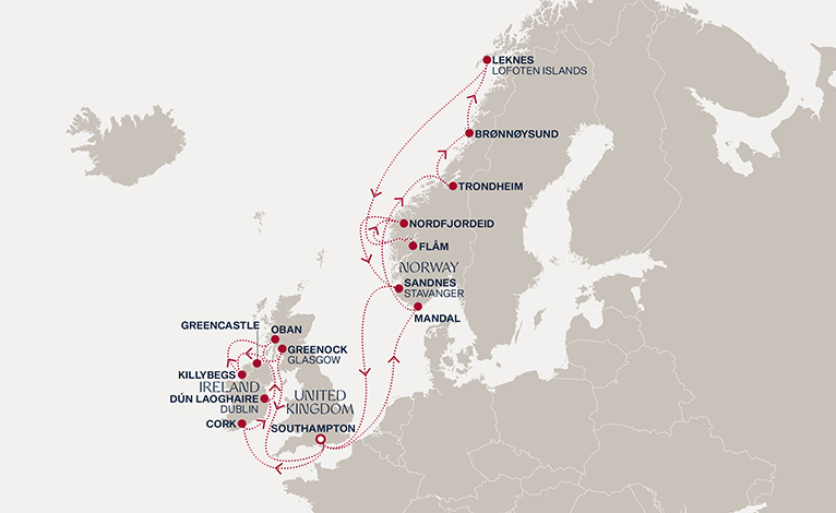 Itinerary map