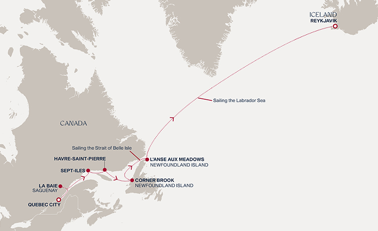 Itinerary map