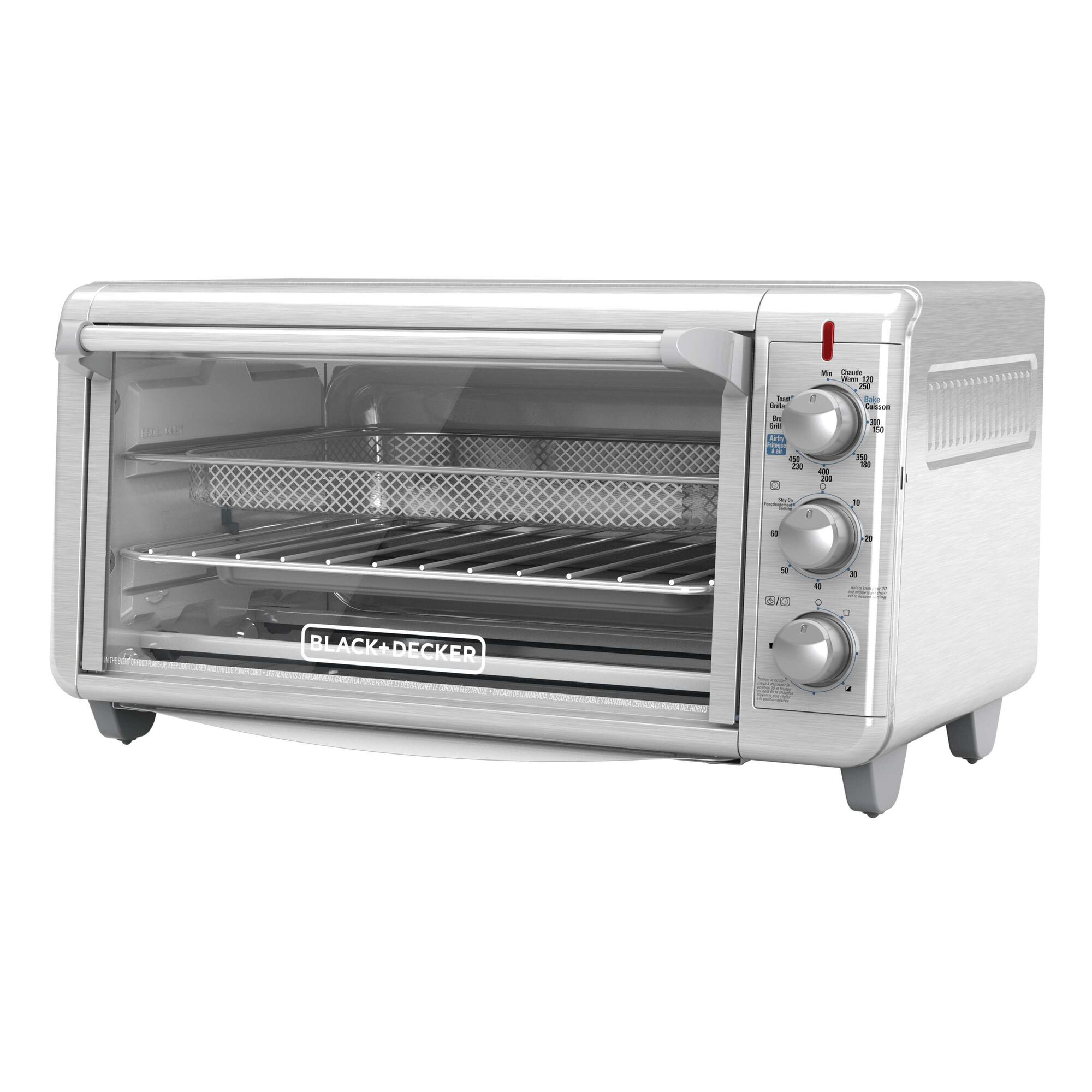 BLACK DECKER Extra Wide Crisp And Bake Air Fry Toaster Oven.