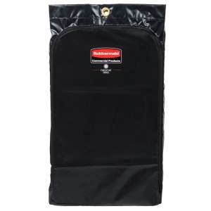 Rubbermaid Commercial, Executive, 24 Gal Vinyl Bag for Traditional Janitorial Cleaning Carts, Black