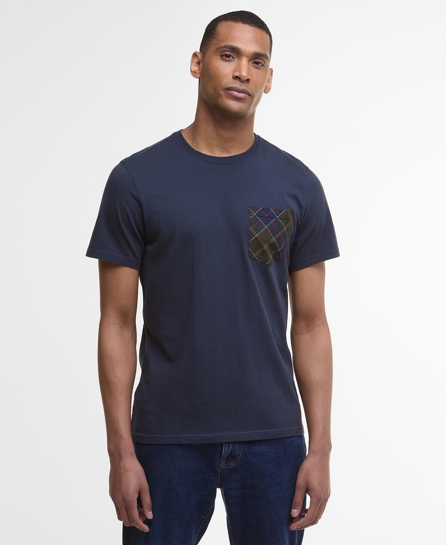 T-Shirt con taschino in tartan Arnside image number 0