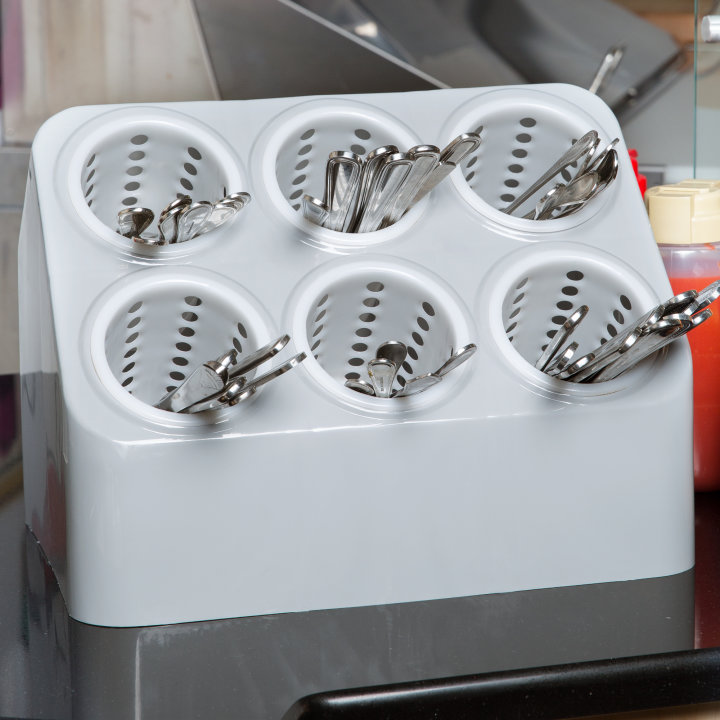 Vertical Flatware Washing System, Cylinders and Storage