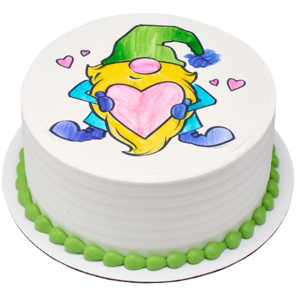 Paintable Love Gnome PhotoCake® Edible Image®