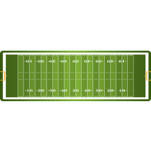 The Original Fun Mat&trade;, Mat Runner, 15.5" x 47", Football Field