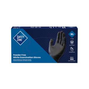 HOSGLN145FX, Hospeco, ProWorks, Medical Grade Gloves, Nitrile, 5.0 mil, Powder Free, XL, Black
