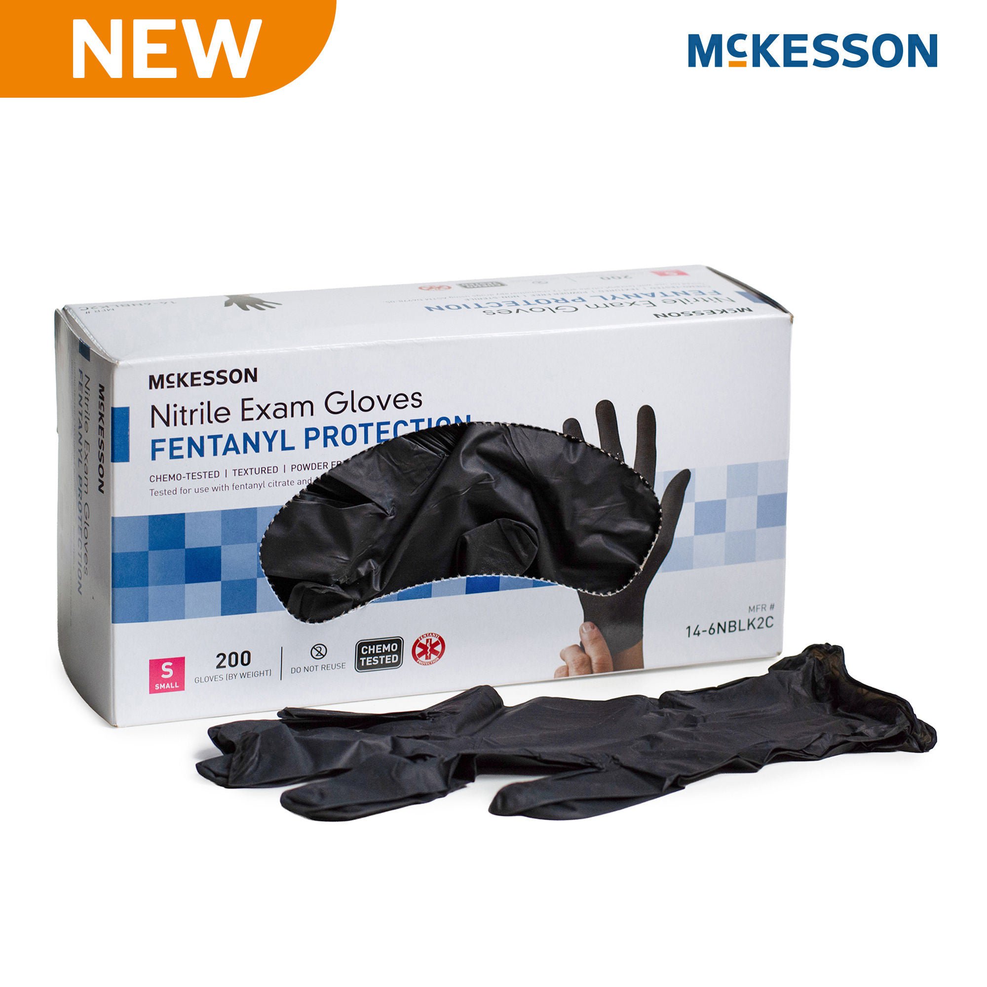 McKesson Confiderm® 6.8C Nitrile Exam Glove, Small, Blue