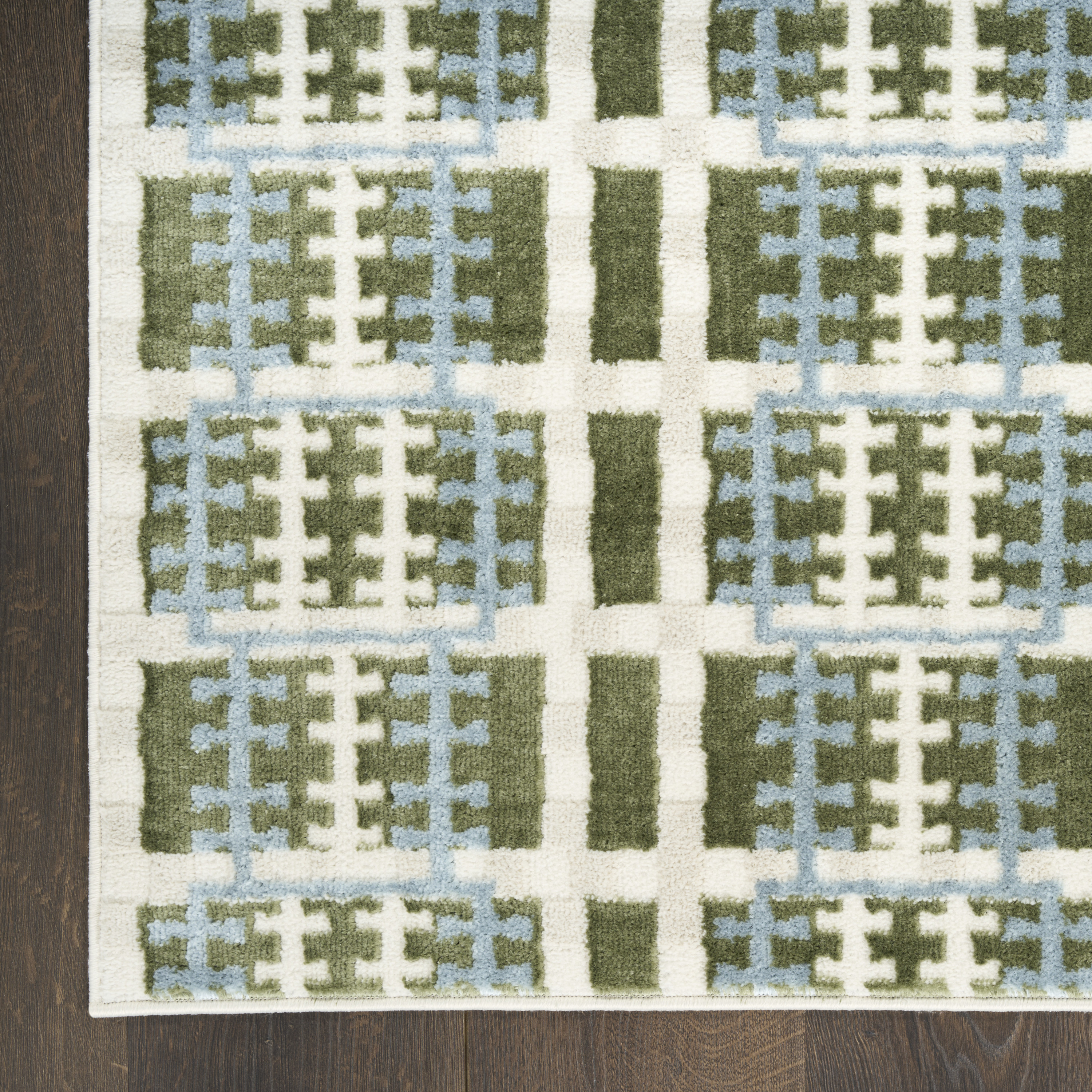 Nourison Nordic 8' x 10' Blue Green Modern Indoor Rug