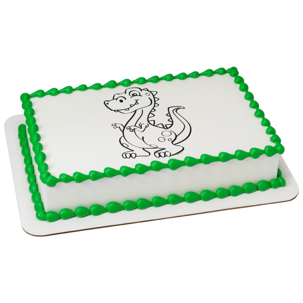 Paintable T-Rex PhotoCake® Edible Image®
