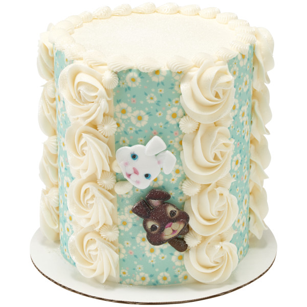 Blue Ditsy Print PhotoCake® Edible Image® Strips