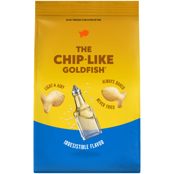 Goldfish® Salt & Vinegar Baked Snacks, 4.8 oz, bag - Back Image