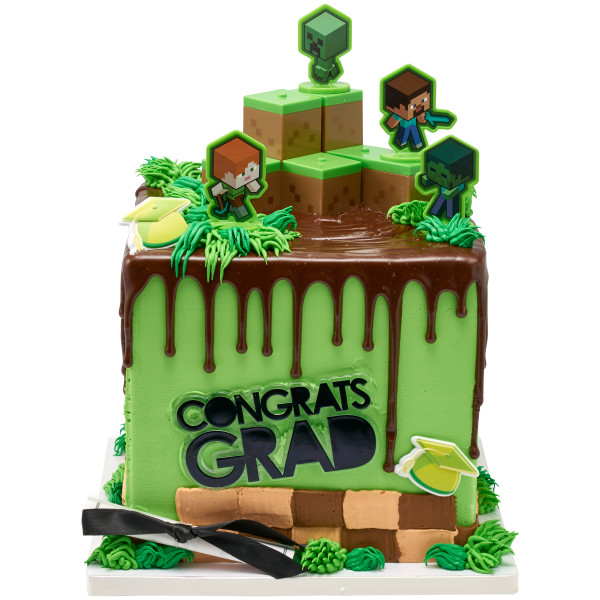 Bright Grad Hats Cupcake Rings
