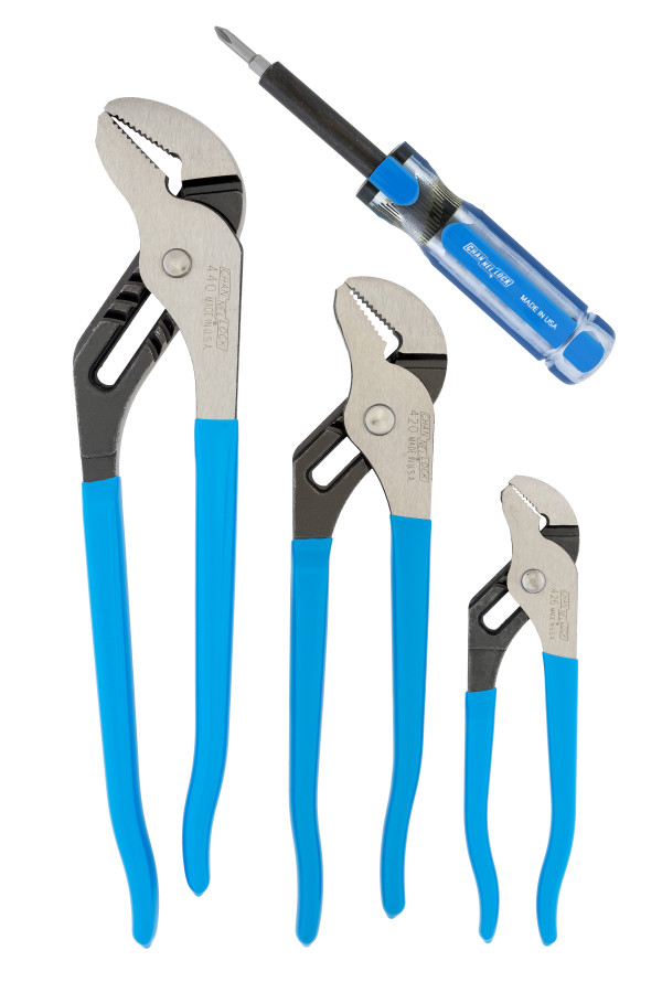 GS-3SA 3pc Tongue & Groove Pliers Set with 6in1 Professional Driver
