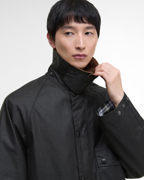 Oversized Solway Waxed Jacket Sage