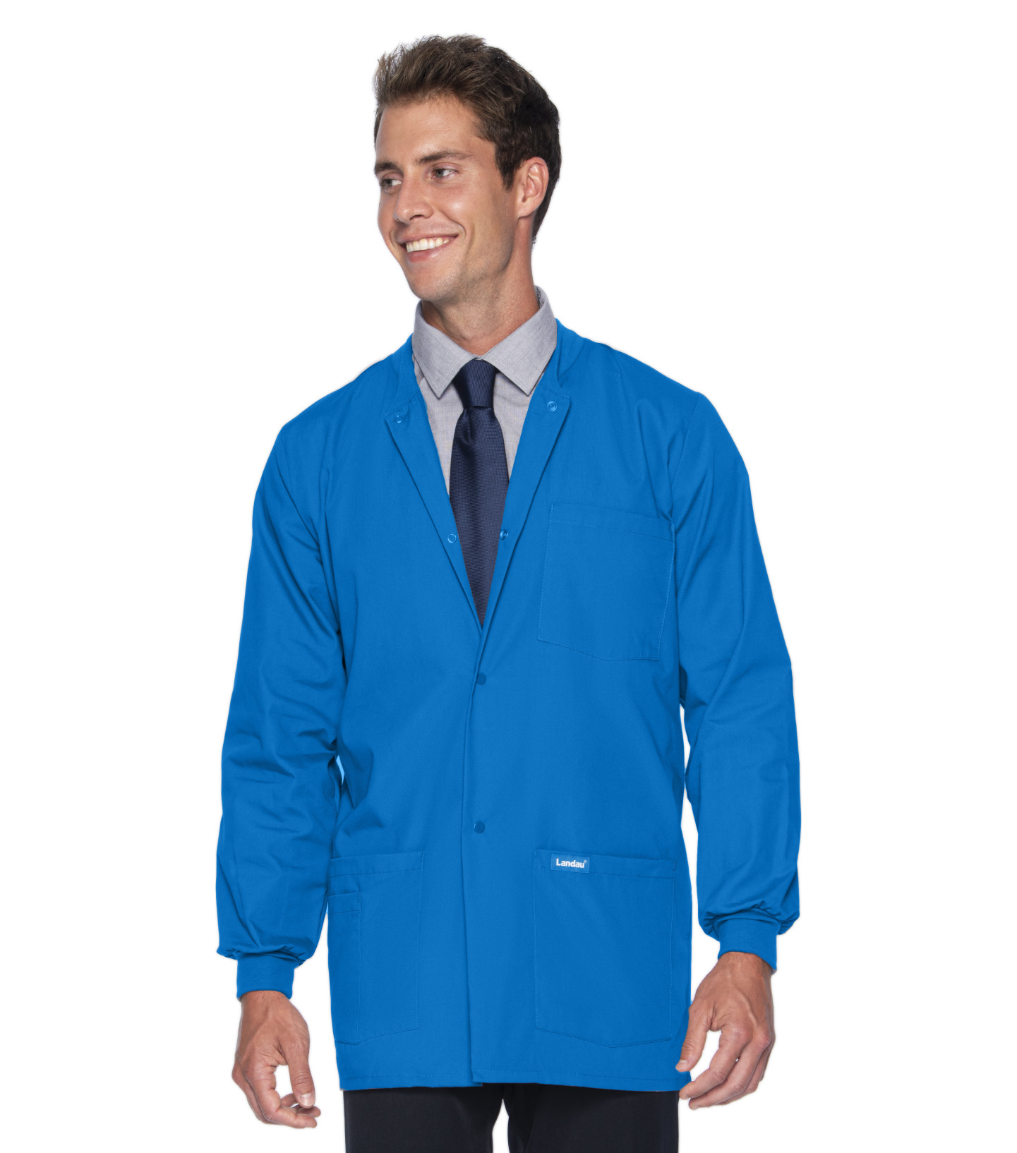 Landau Essentials Men's WarmUp Scrub Jacket (7551) Landau Scrubs