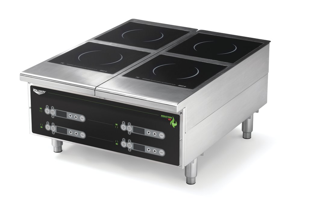 208- to 240-volt heavy-duty Cayenne® four-hob induction range with digital controls