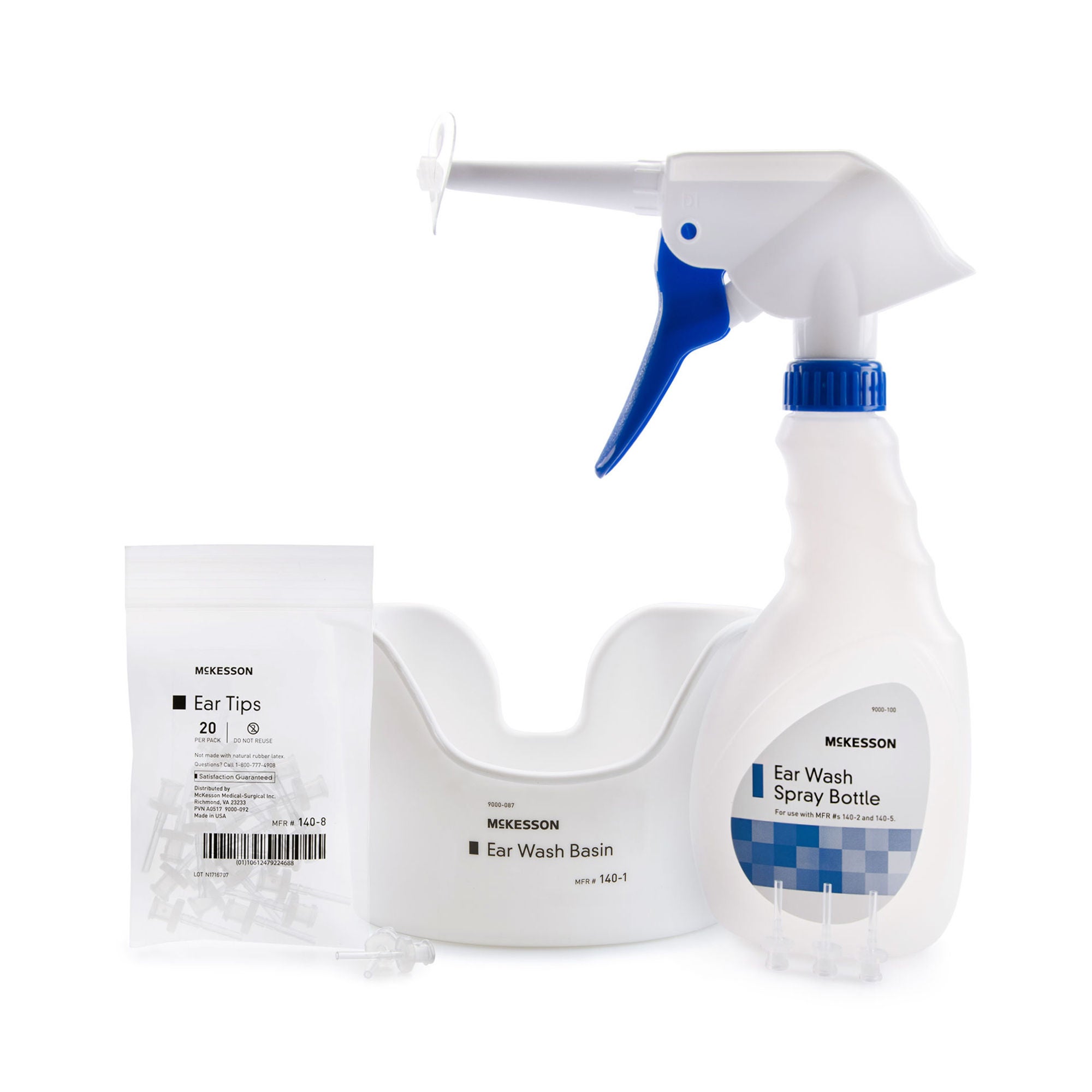 McKesson Ear Wash System Kit with Rigid Tube and 23 Ear Tips