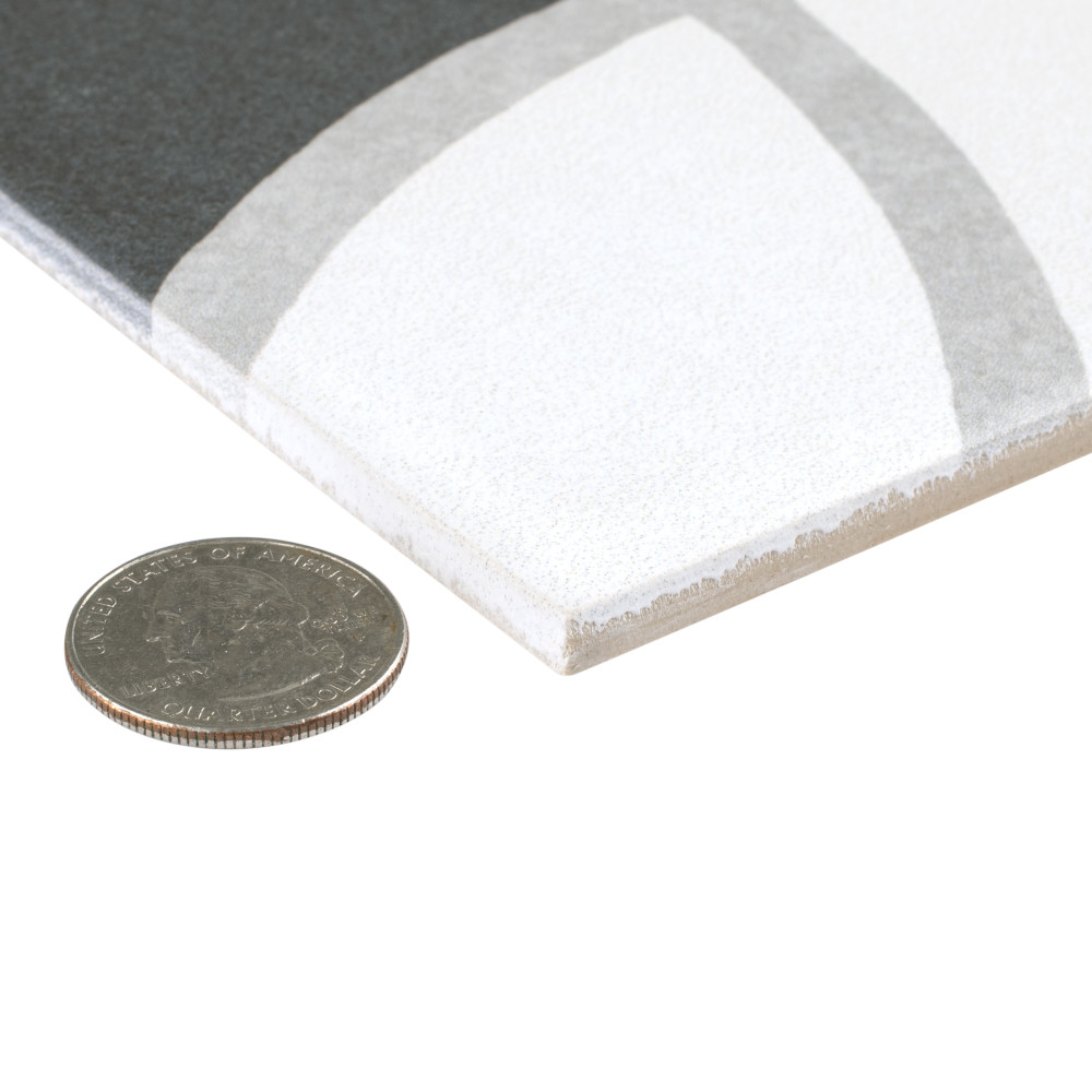 Twenties Crest 7-3/4 in. x 7-3/4 in. Ceramic Floor and Wall Tile