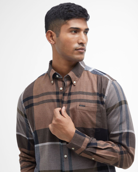 Camicia Dunoon a maniche lunghe dalla vestibilità leggermente aderente