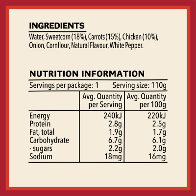  Heinz® Golden Sweetcorn & Chicken Baby Food Jar 4+ months 110g 