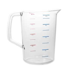 Rubbermaid Commercial, Bouncer Measuring Cup, 4 Qt, Clear