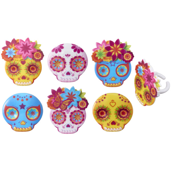 La Calavera Mask Cupcake Rings