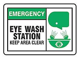 Grainger Magnetic Sign First Aid Sign Accuform® Emergency Eye Wash Station