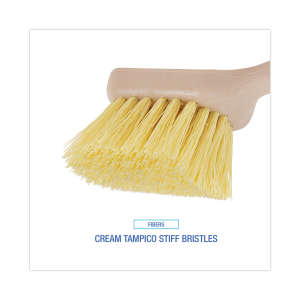 Boardwalk, 5.5in, Utility Brush w/ 3in Handle, Polypropylene Bristles, Cream