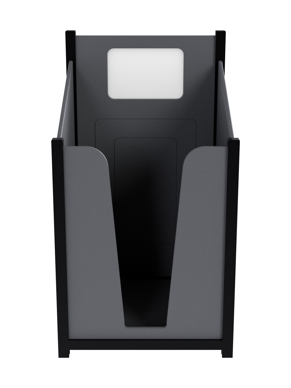 VISION – Single – Unit – Pizza Box Collector – Full – Black-Grey