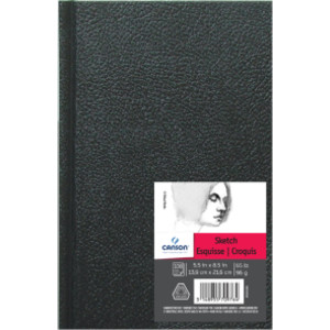 Artist Series Sketch Art Book, Black Cover, Hardbound, 108 Sheet, 5.5x8.5 inch, 1 Count