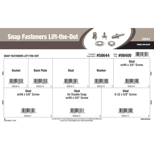 LifttheDot Snap Fasteners Assortment Snap Fasteners Nuts