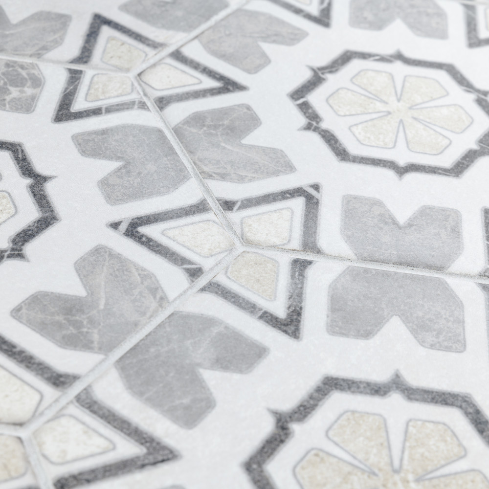 Mazzo Hex Deco Chroma 8-1/2 in. x 9-3/4 in. Porcelain Floor and Wall Tile